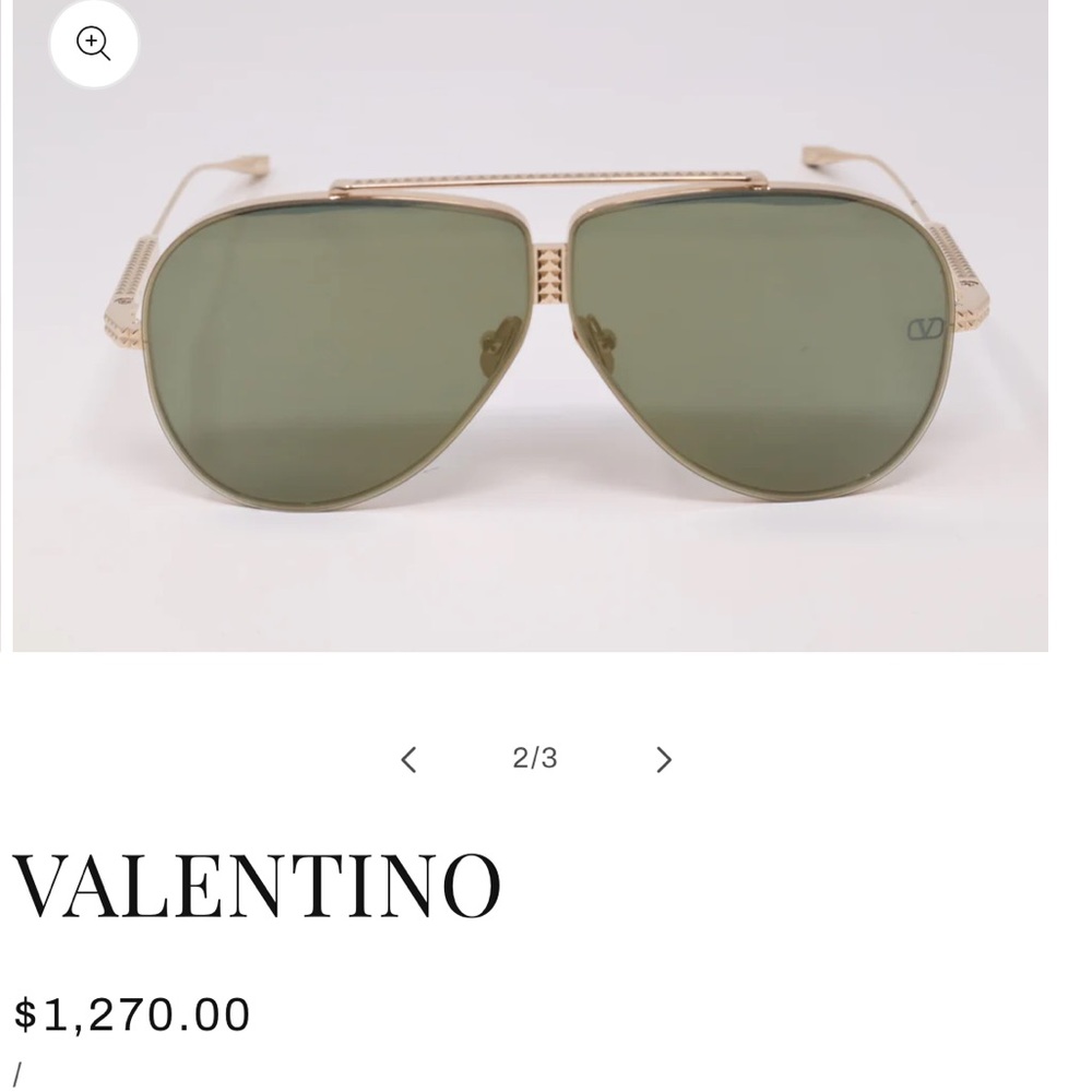 Valentino Garavani
XVI Double Bridge Aviator Sunglasses
WHITE GOLD GOLD FLASH